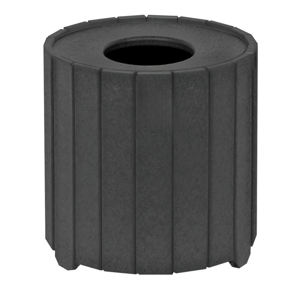 10 G Round Trash Container Black