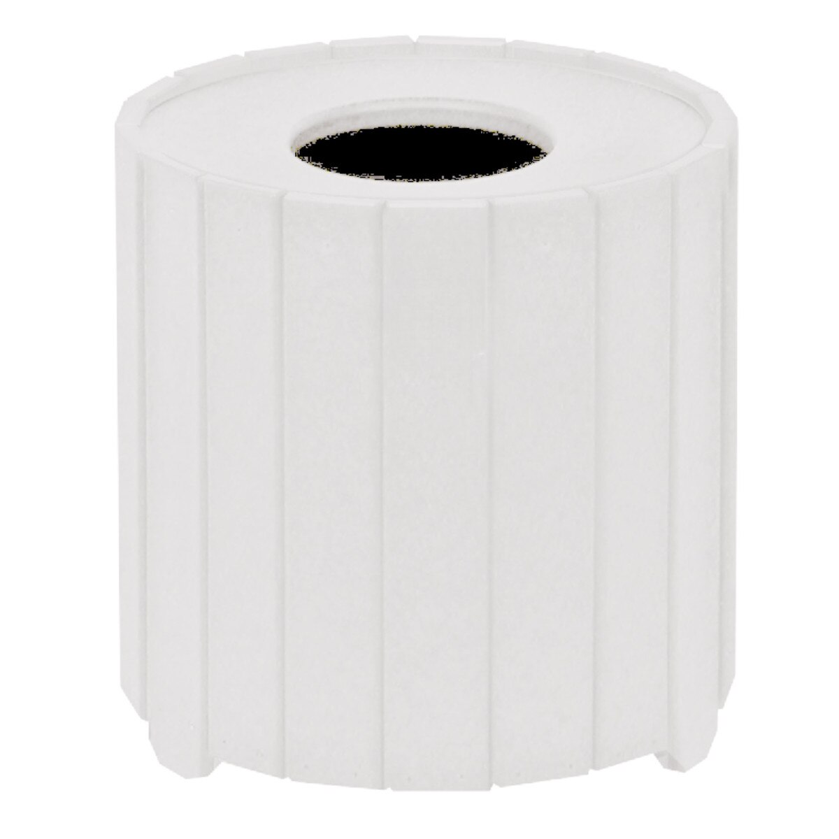 10 G Round Trash Container White