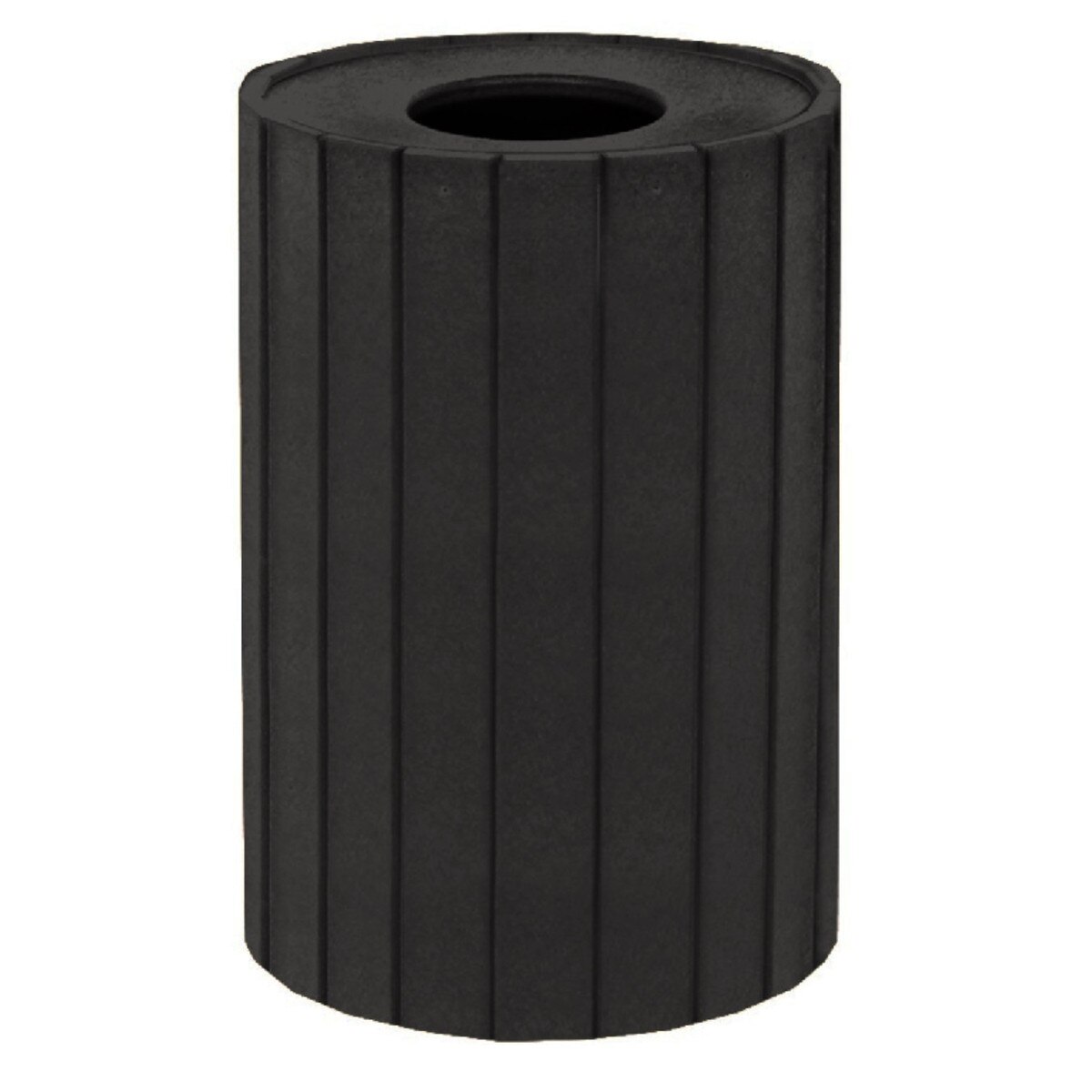 22 G Round Trash Container Black