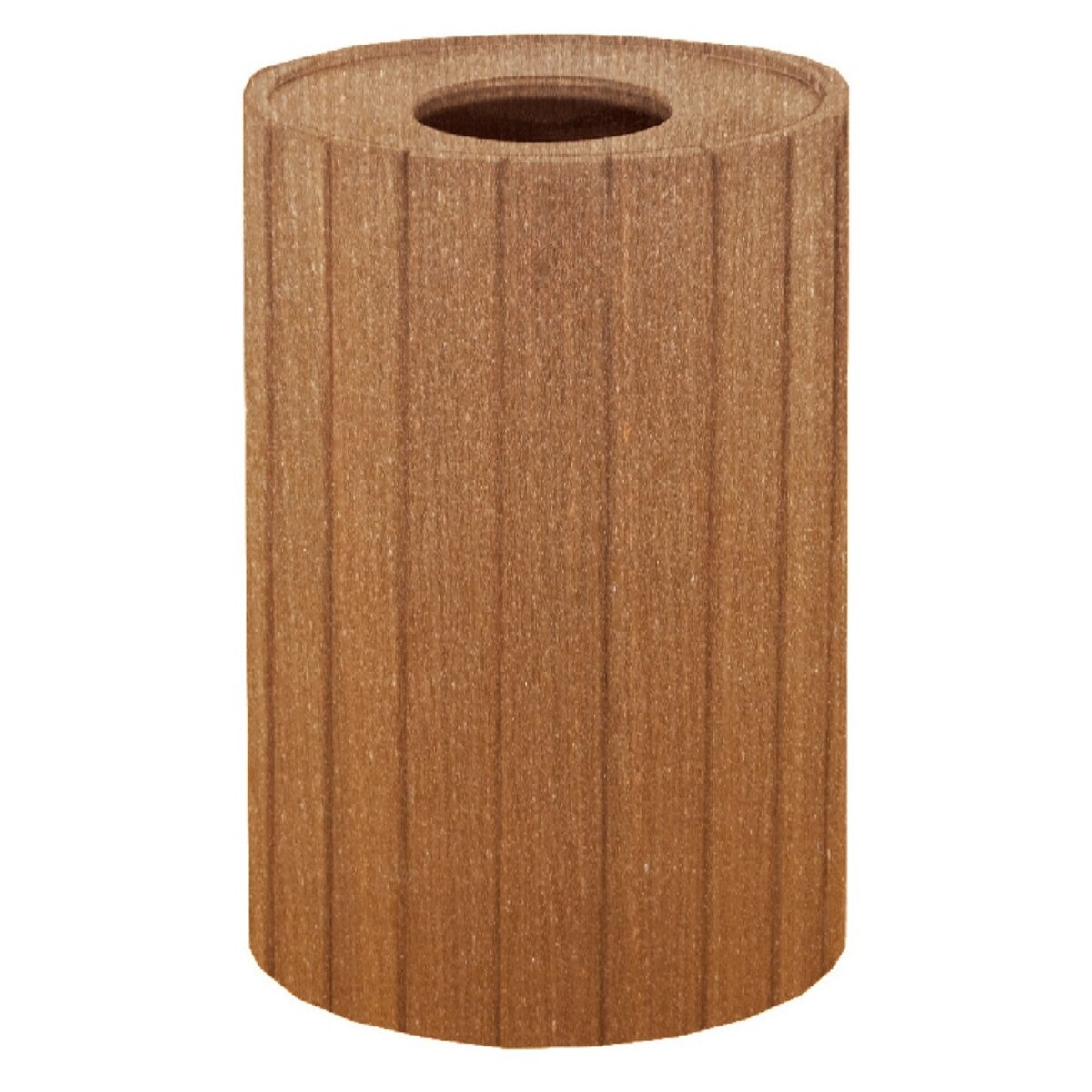 22 G Round Trash Container Walnut