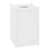 22 Gallon Square Trash Can White
