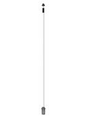 5 White 1/2 Regulation Flag Stick