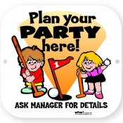 PLAN YOUR PARTY HERE SIGN