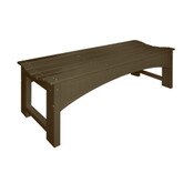contoured mall bench brown