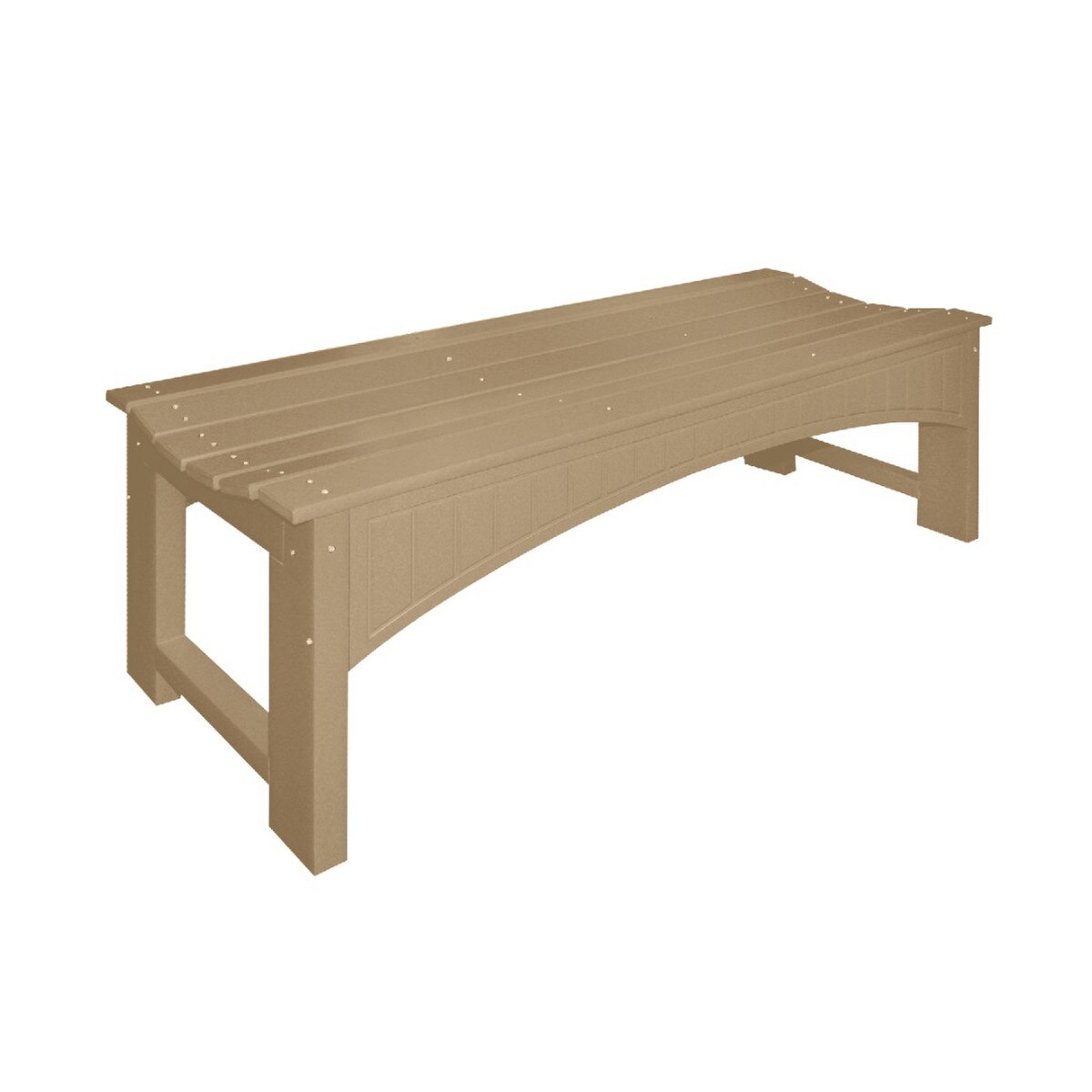 contoured mall bench driftwood