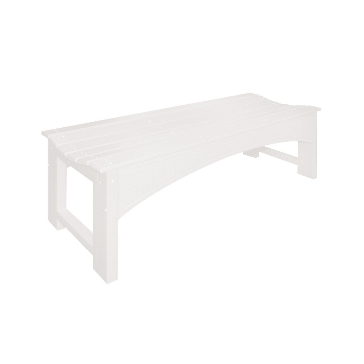 contoured mall bench white