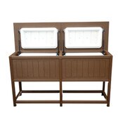 Double Raised Ice Chest Brown