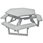 Hexagon Picnic Table White