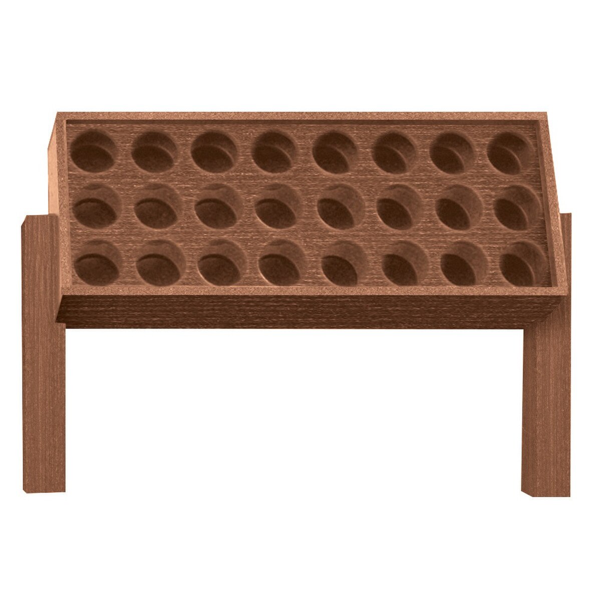 Medium Divot Bottle Rack Walnut