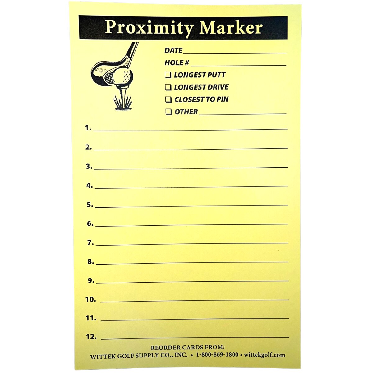 Proximity marker replacement card