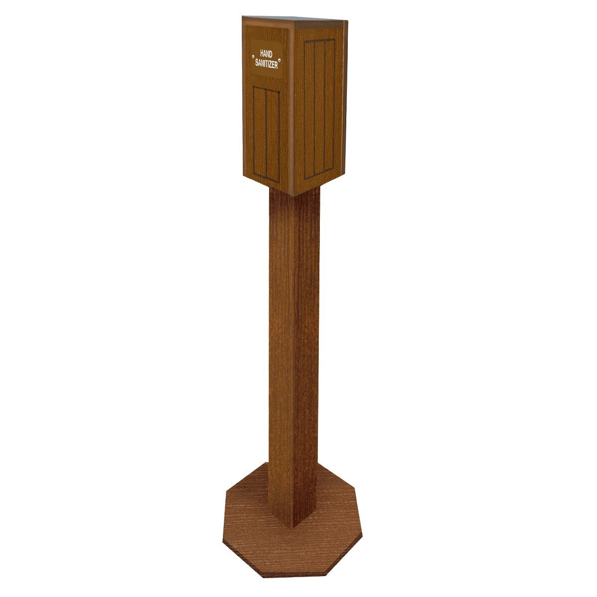 HAND SANITIZER STATION WALNUT